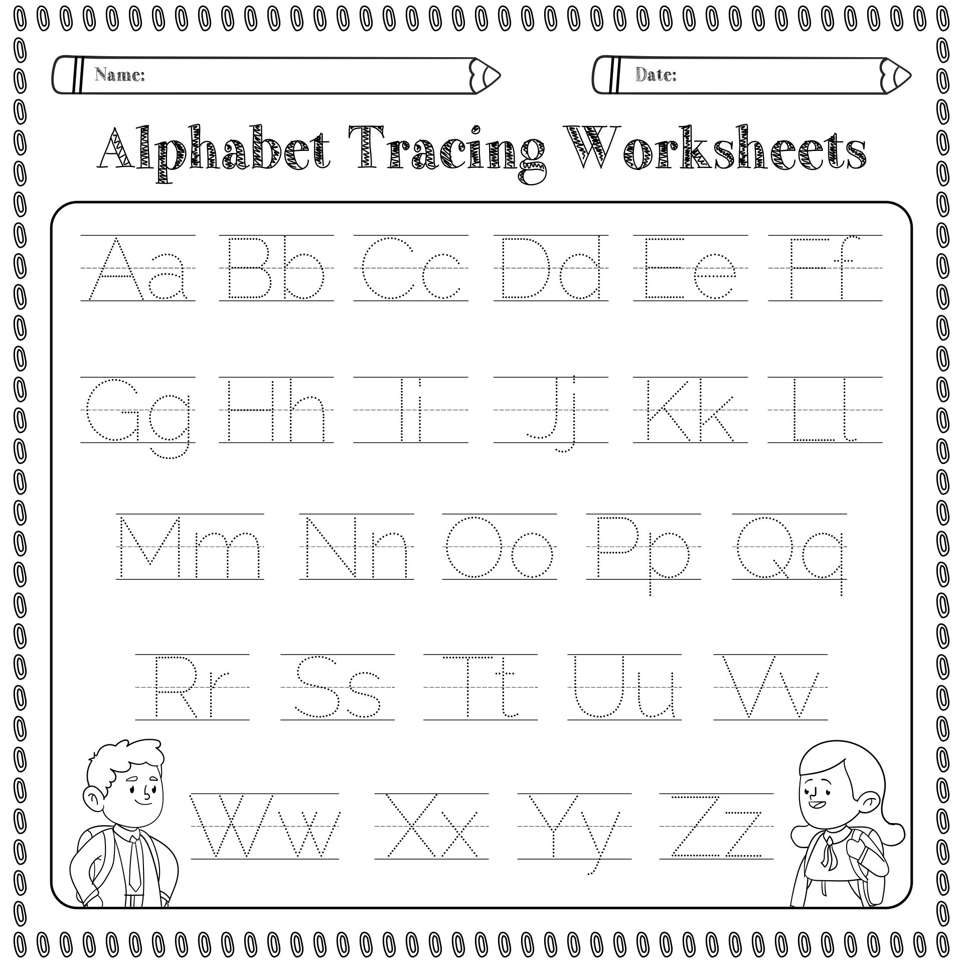 Worksheet Kindergarten Alphabet