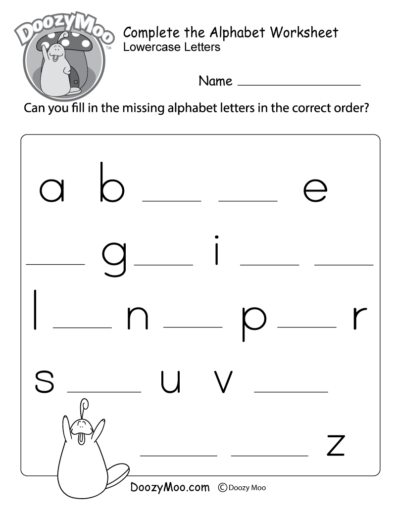 alphabets worksheet for