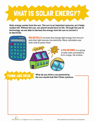 What is Solar Energy | Worksheet 
