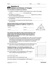 altitudes of a triangle worksheet