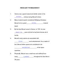 amadeus movie worksheet