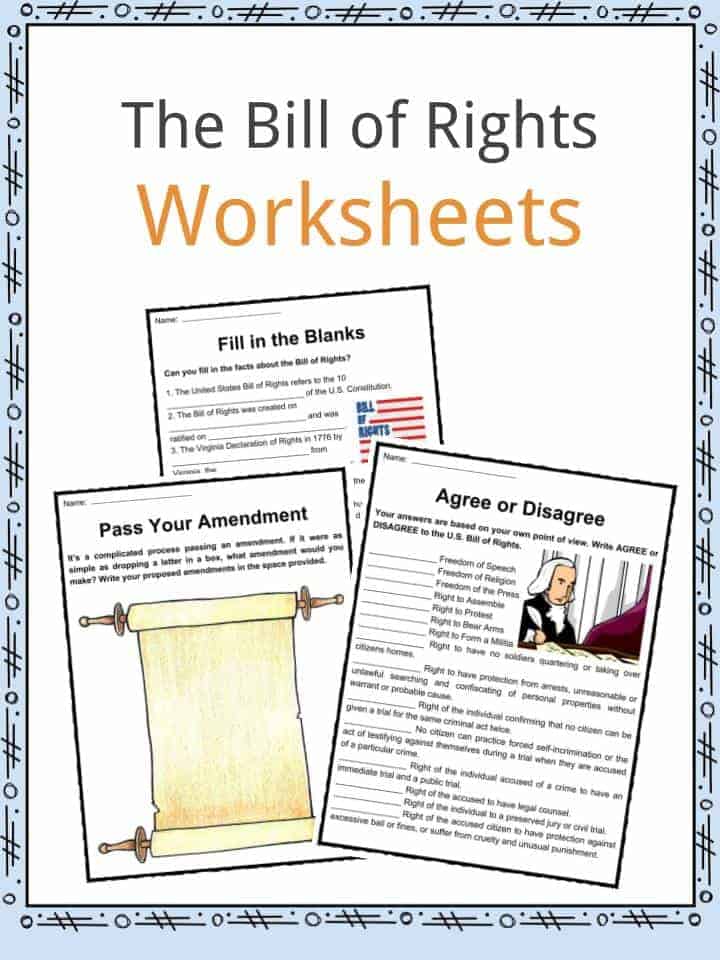 United States Bill of Rights Facts & Worksheets History, Features Worksheets Library
