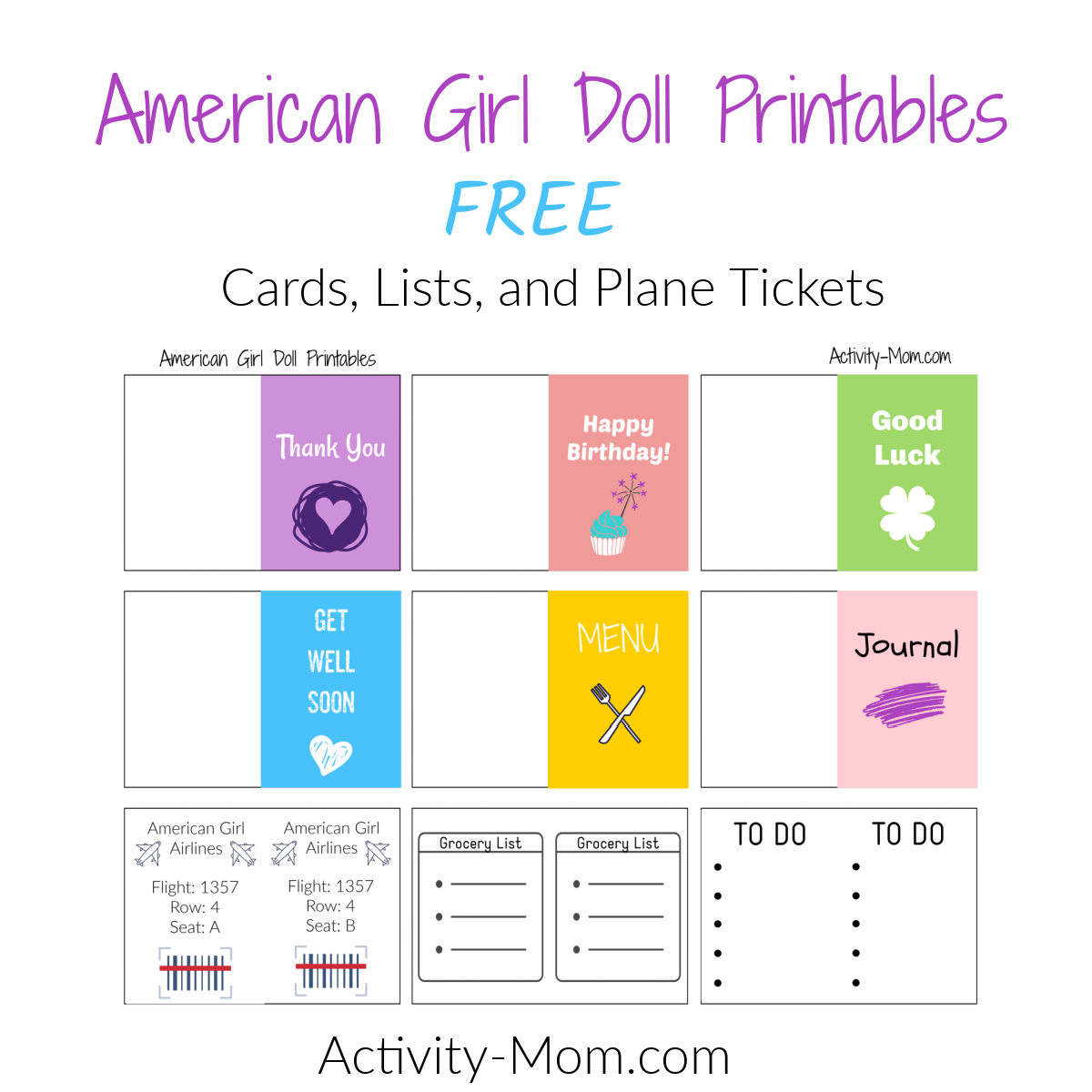 Free American Girl Doll Printables - The Activity Mom - Worksheets Library