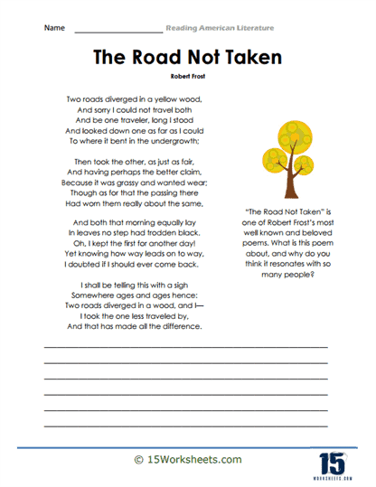american literature worksheet