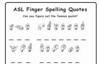 English worksheets: American Sign Language ABC