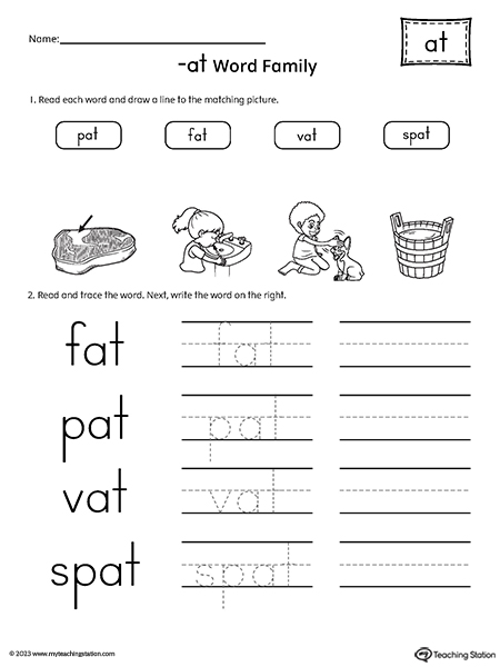 FREE Word Family Worksheets For Kindergarten Simply Kinder