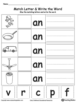 an family words worksheet