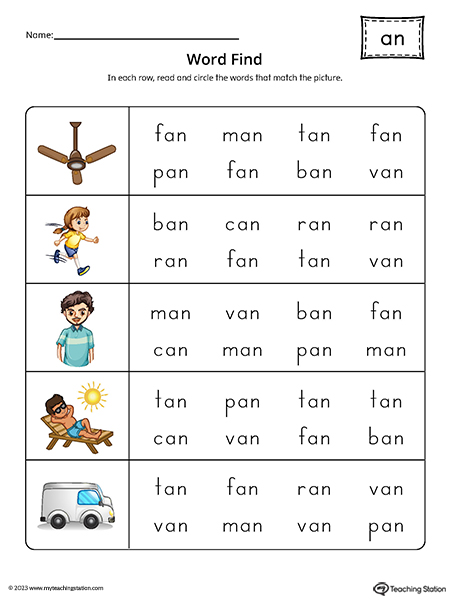 an family worksheet