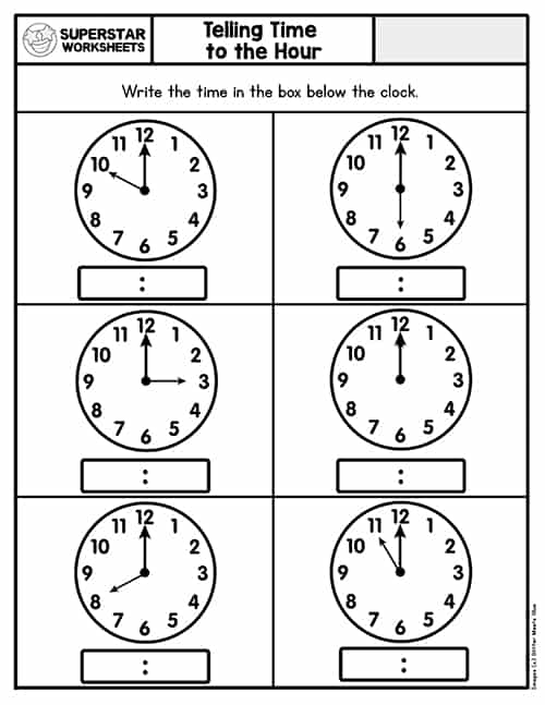 Telling Time Worksheets -Worksheets Library