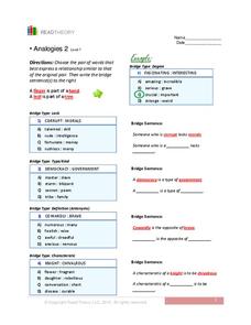 analogy worksheet answers