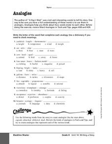 analogy worksheet for high school pdf