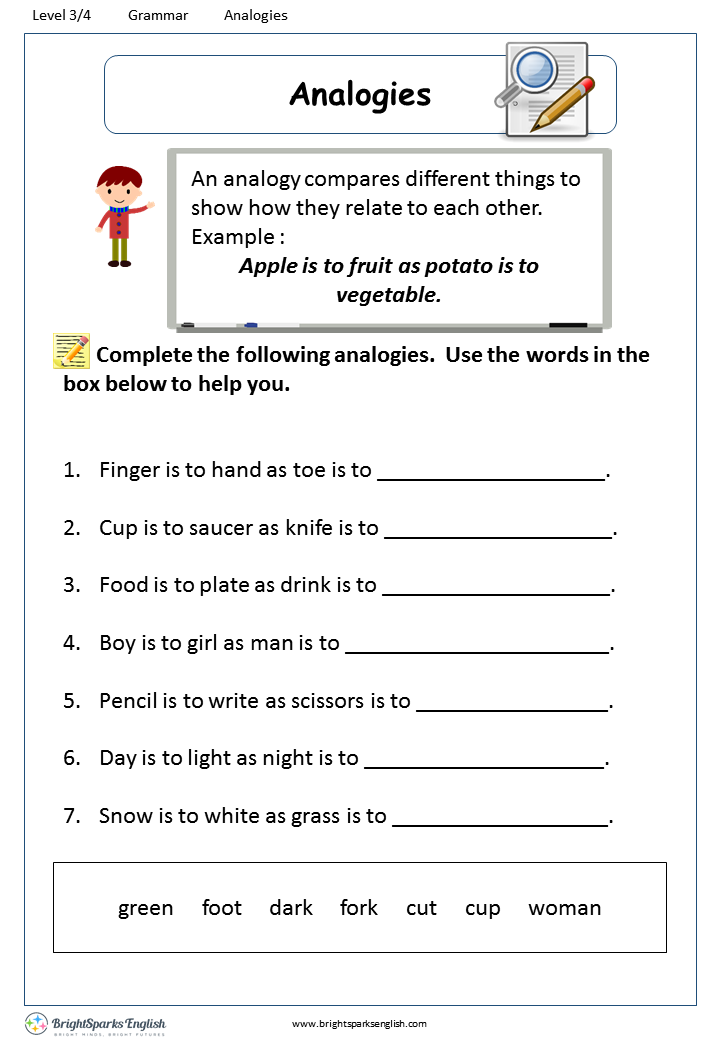 analogy worksheet