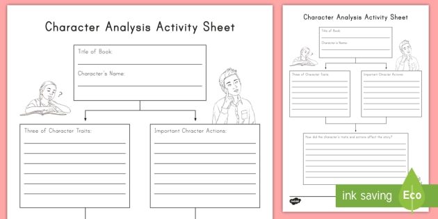 Character Analysis Activity (teacher made) - Twinkl