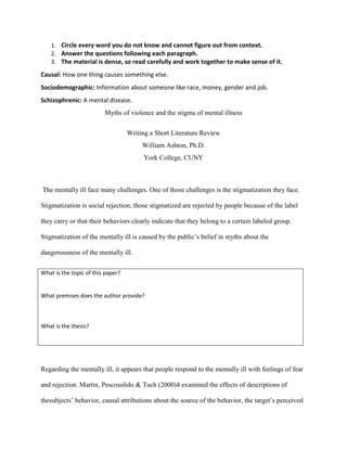 analyzing literature worksheet answers