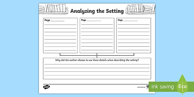 analyzing literature worksheet