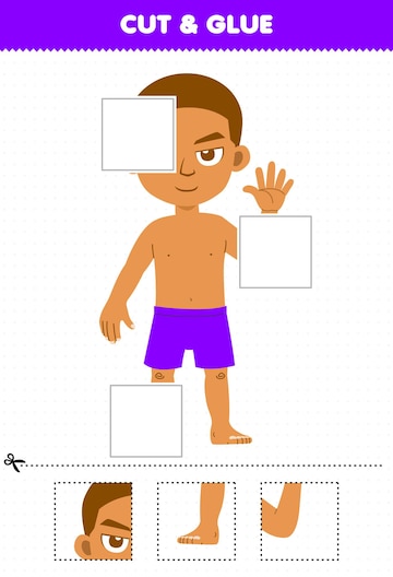 Premium Vector | Education game for children cut and glue cut ...