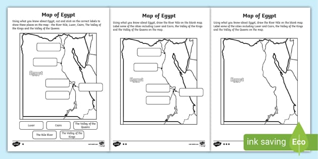 Ancient Egypt Map Worksheet – History (Lehrer gemacht)