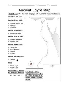 Blank Ancient Egypt Map by KasieMarie Petrella worksheets library