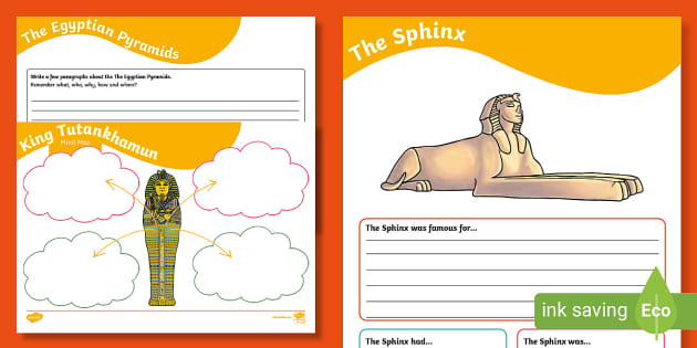 Ancient Egypt Mind Map and Activity Worksheets - Twinkl