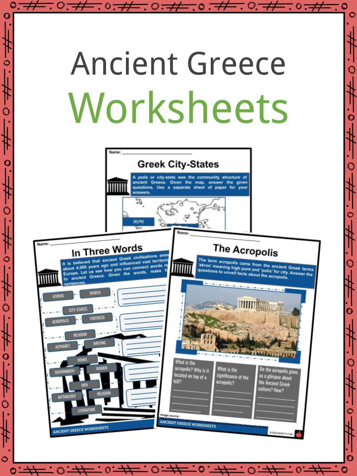 Ancient Greece Worksheets, Facts &  Information For Kids