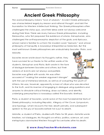 Ancient Greece Worksheets