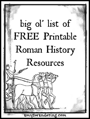 Roman History Printable Resources - Amys Wandering