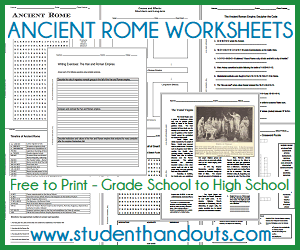 Free Ancient Rome Worksheets | Student Handouts