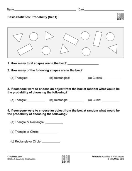 Basic Statistics: Probability I (Set 1) | Homeschool Books, Math ...
