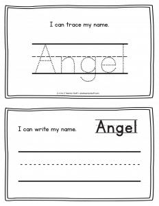 Angel - Name Printables for Handwriting Practice | A to Z Teacher ...