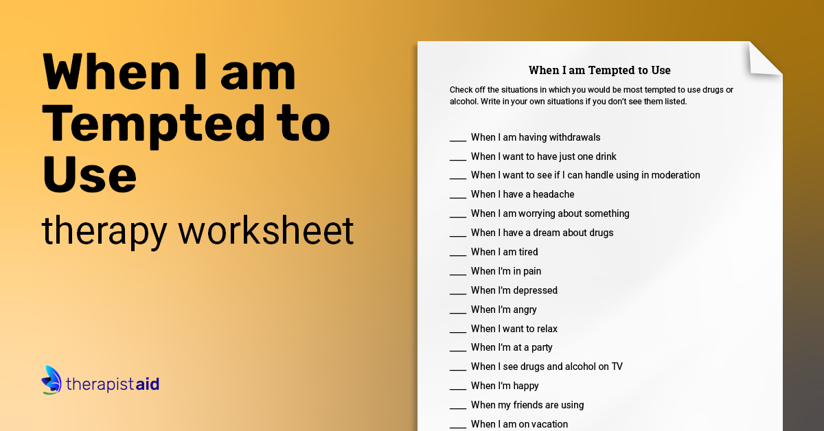 anger as a drug worksheet