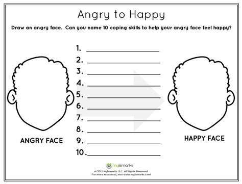 anger management for children worksheet