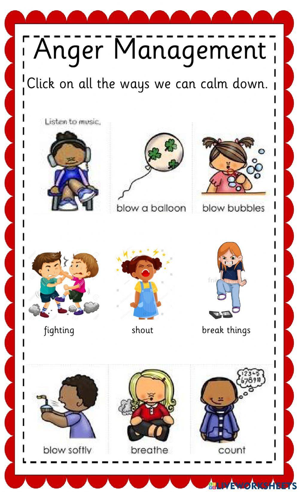 Anger Management Worksheets Set Worksheets Library