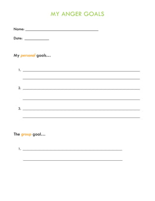 anger management worksheet pdf