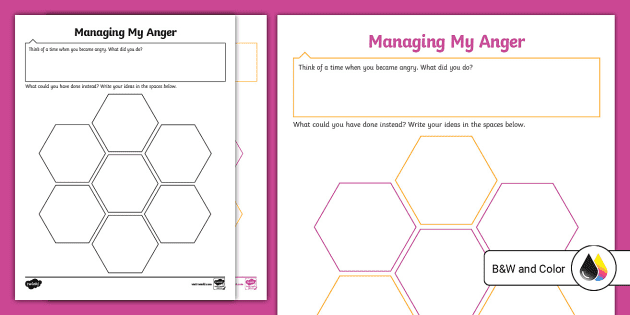 anger managment worksheet
