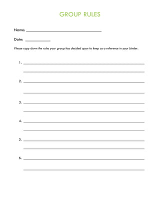 Anger Management Group Therapy: Handouts and Worksheets | PDF
