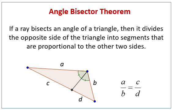 Angle Bisector Theorem (examples, solutions, videos, worksheets ...