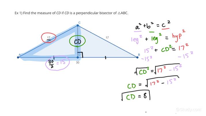 How to Find Perpendicular Bisectors of Triangles Given a Diagram ...
