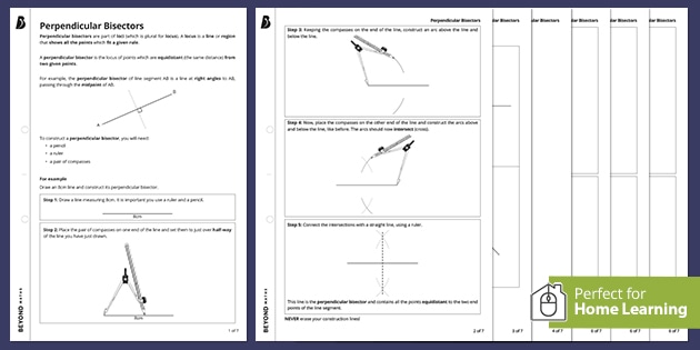 ? Perpendicular Bisectors Worksheet - Home Learning