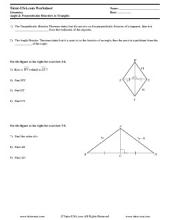 angle bisector of a triangle worksheet answers