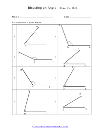 Angle Bisector Worksheets