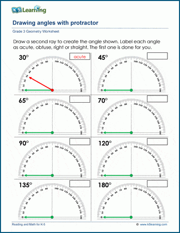angle measurements worksheet