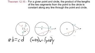 Geometry 12.4 Angle Measures and Segment Lengths - YouTube