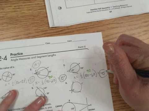 angle measures and segment lengths worksheet