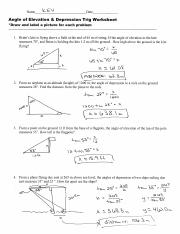 10 homework key.pdf - Name M E V Date Angie of Elevation ...