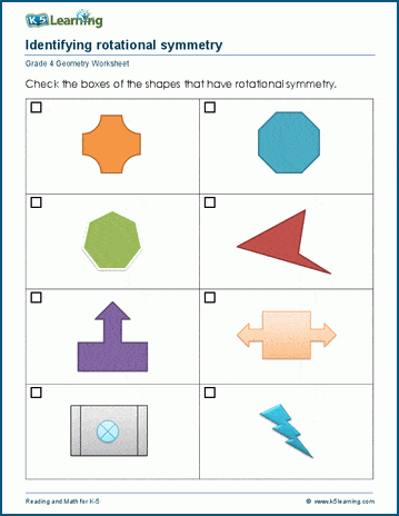 angle of rotation worksheet