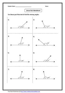 Linear Pair Angles Lesson Plans &  Worksheets Reviewed by Teachers