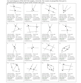 angle pairs worksheet