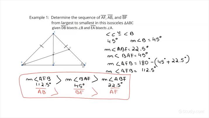 Finding the Relationship Between Angle Measures &  Side Lengths in ...