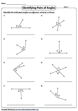 angle relationships worksheet