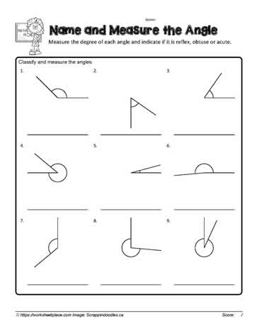 Measure the Angle Worksheets